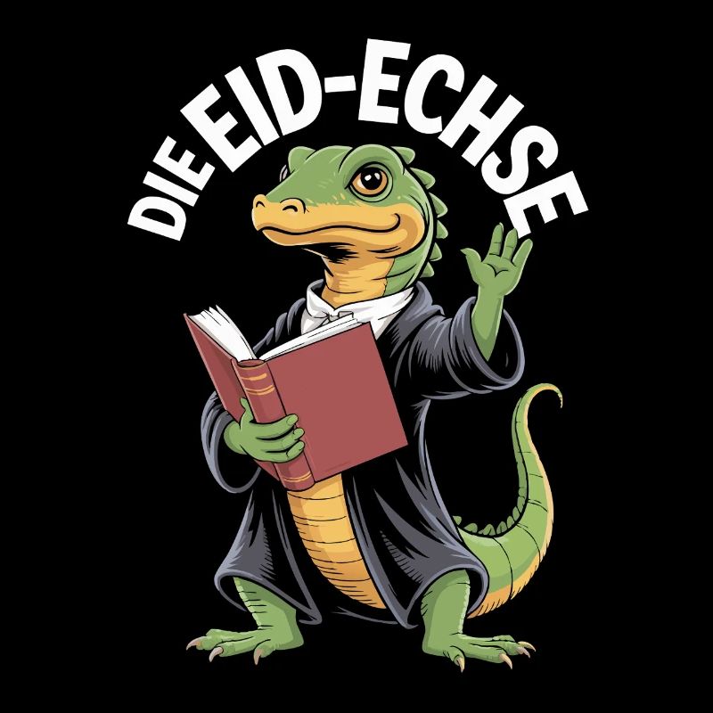 Juristische Eid-Echse lustiges Reptil Design