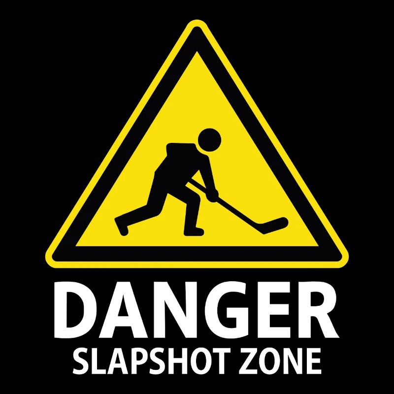 Danger Slapshot Zone Eishockey Warnschild