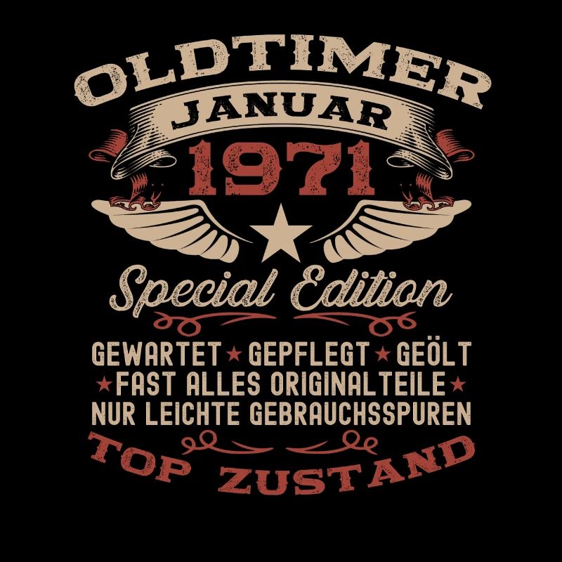 55. Geburtstag Geschenk Oldtimer Januar 1971