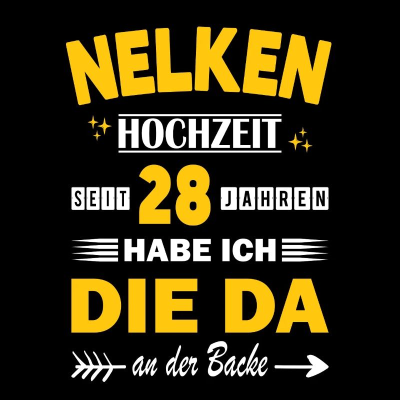 Nelkenhochzeit 28 Hochzeitstag Jahrestag Ehemann