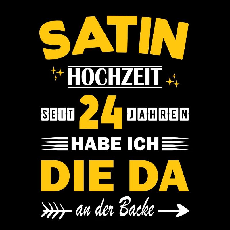 Satinhochzeit 24 Hochzeitstag Jahrestag Ehemann