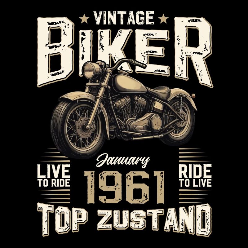 65. Geburtstag Geschenk Motorradfahrer Januar 1961