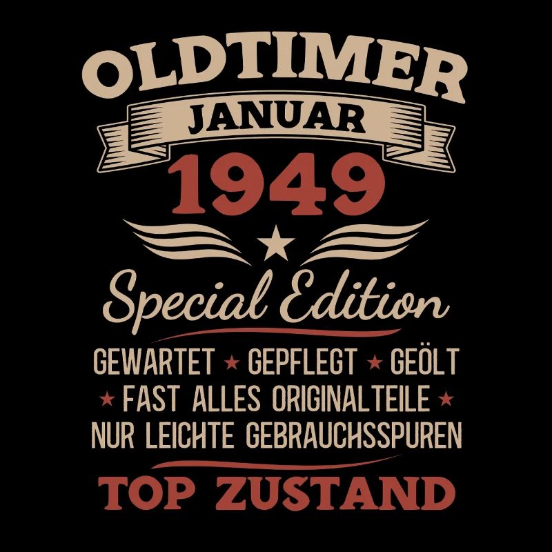 77. Geburtstag Geschenk Oldtimer Januar 1949