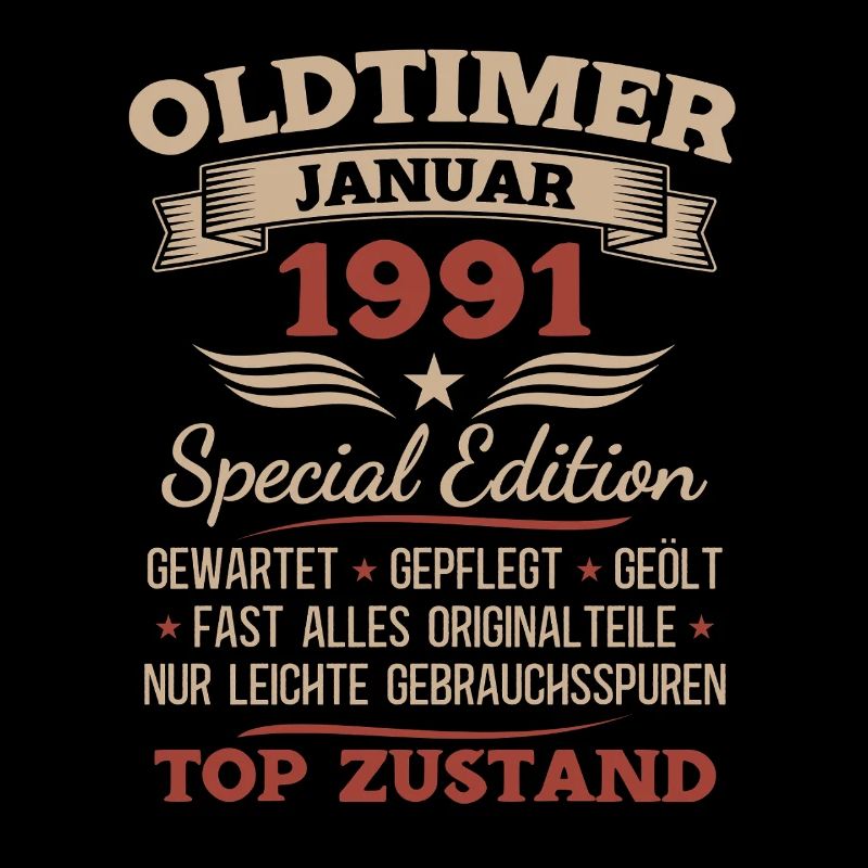 35. Geburtstag Geschenk Oldtimer Januar 1991