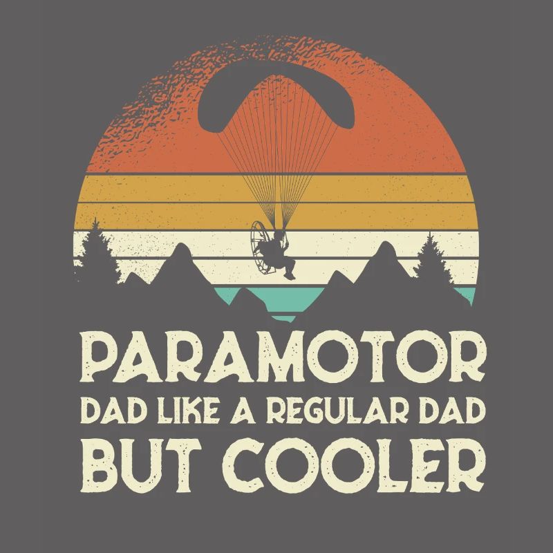 Paramotor Dad Retro Sunset