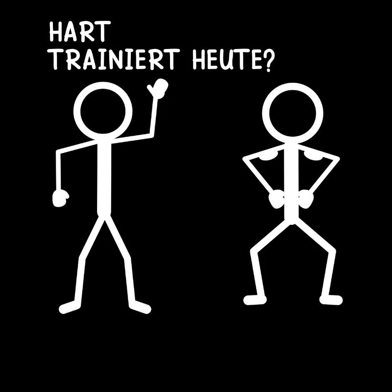Strichmännchen HART TRAINIERT HEUTE Lustiges