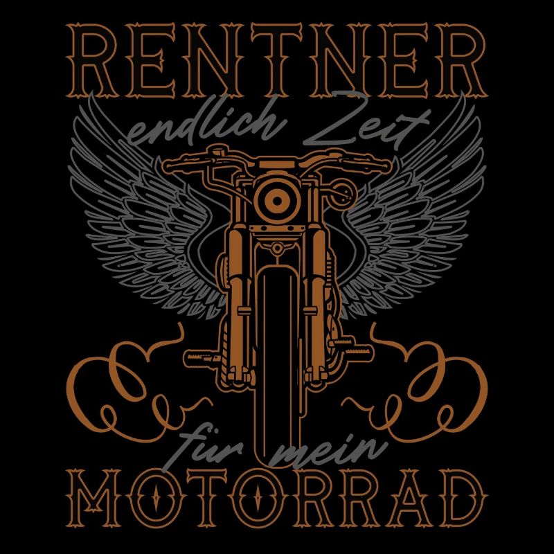Déclaration de retraite vintage de moto retraitée
