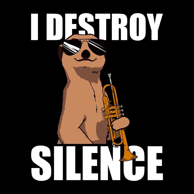 I destroy silence trumpet player
