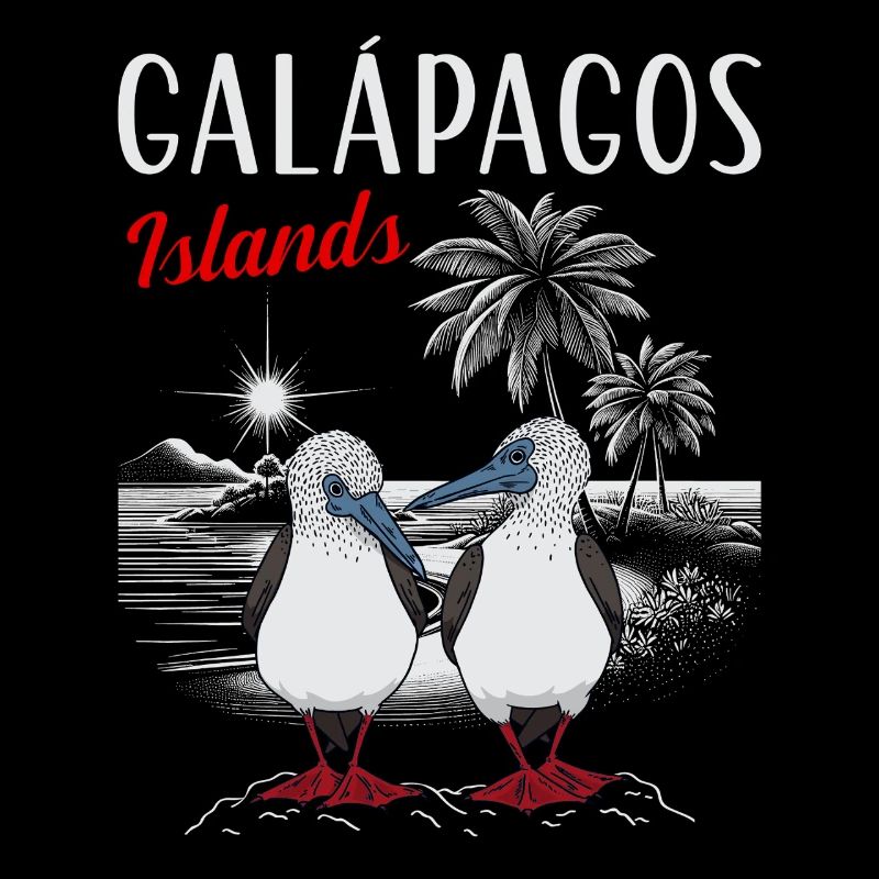 Fous à pattes rouges Îles Galápagos