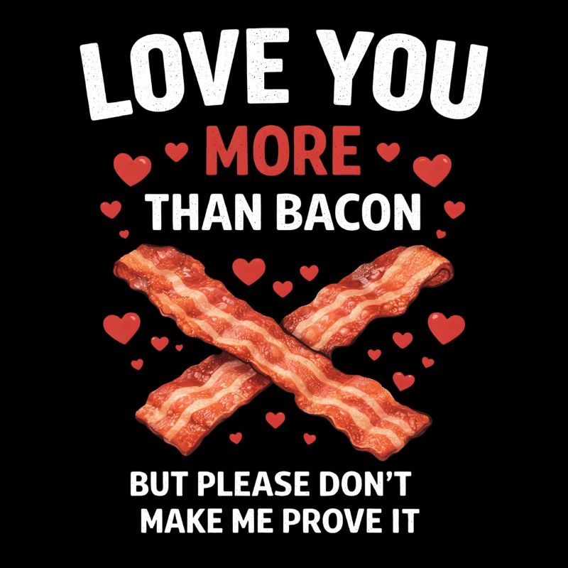 Je t’aime plus que le bacon Drôle de Saint-Valentin