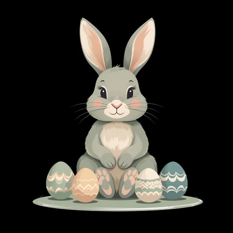 Pastel Bunny Easter Eggs