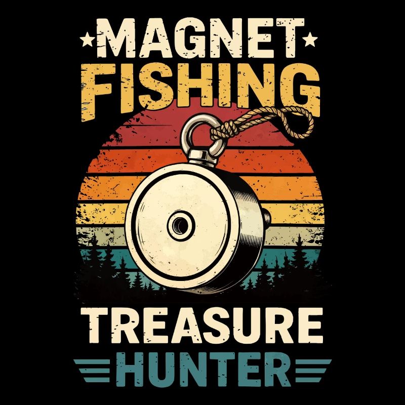 Vintage Magnetfischen Schatzjaeger