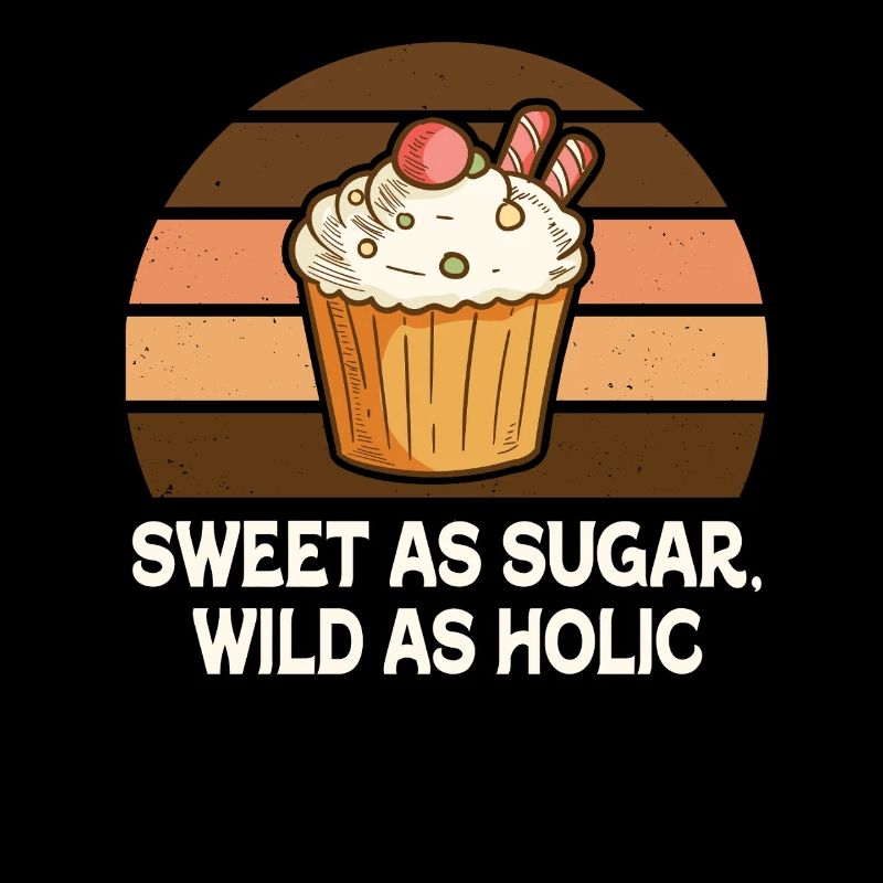 Süßer Cupcake-Retro-Sonnenuntergangsglanz