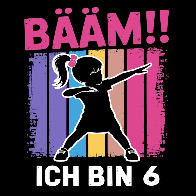 Bääm Ich bin 6 Dabbing Mädchen 6. Geburtstag