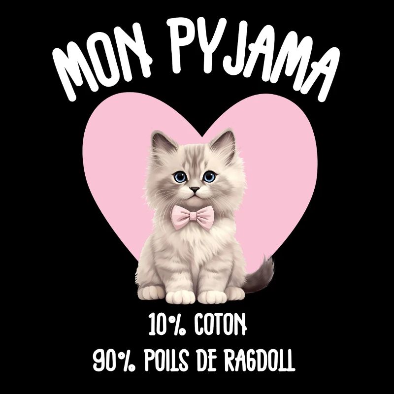 Pyjama Poils de Chat Ragdoll Humour