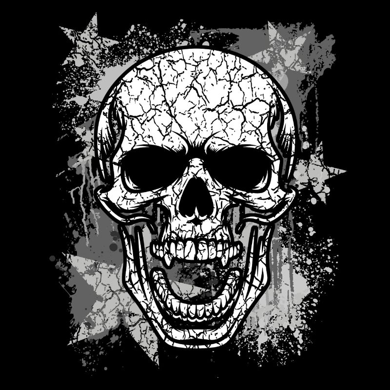 Grunge Skull Graphic