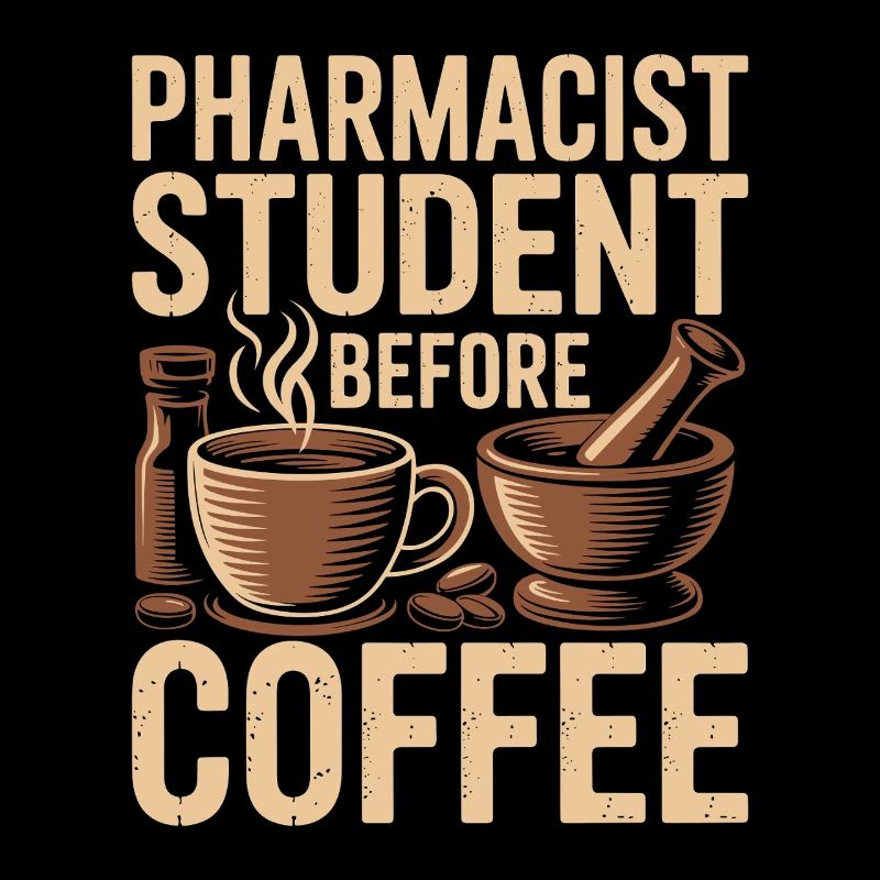 Pharmacist Student Before Medicine Coffee Lover