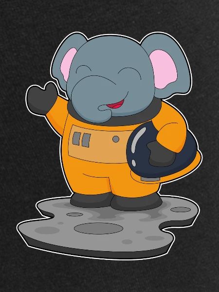 Astronaute éléphant spatial