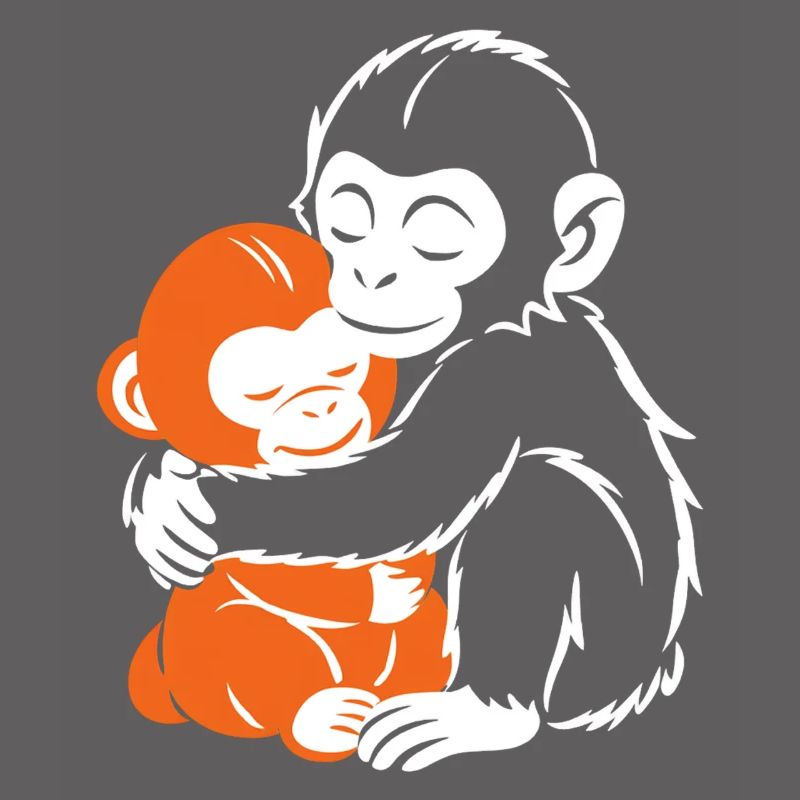 Hugging Monkeys Cozy Embrace