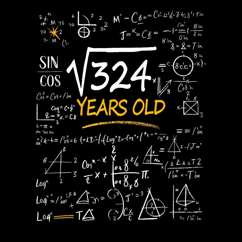 18 Years Birthday Math Formulas Funny
