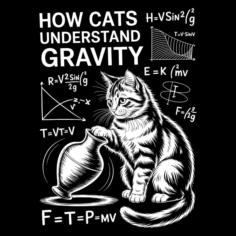 Dictions de chats de physique Blague de maths Cadeau de physique