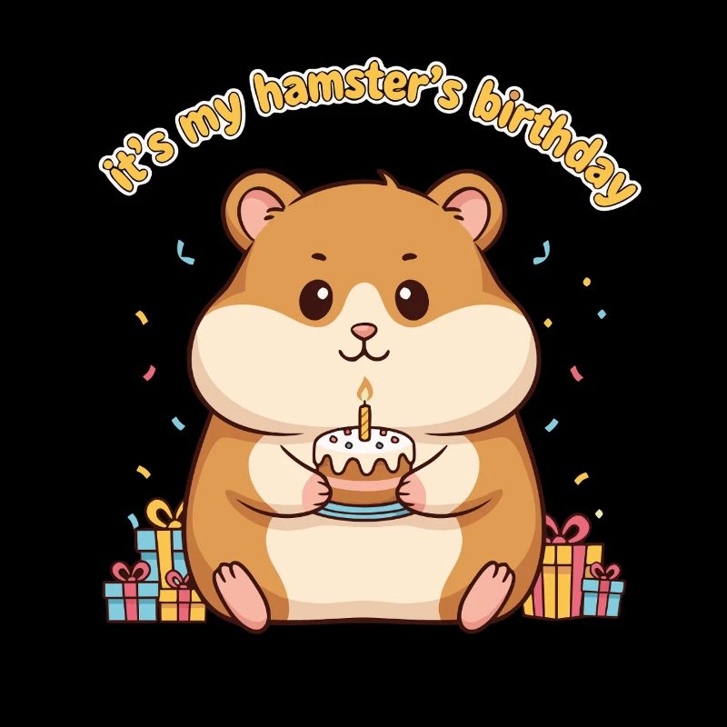 Gâteau d’anniversaire drôle de hamster