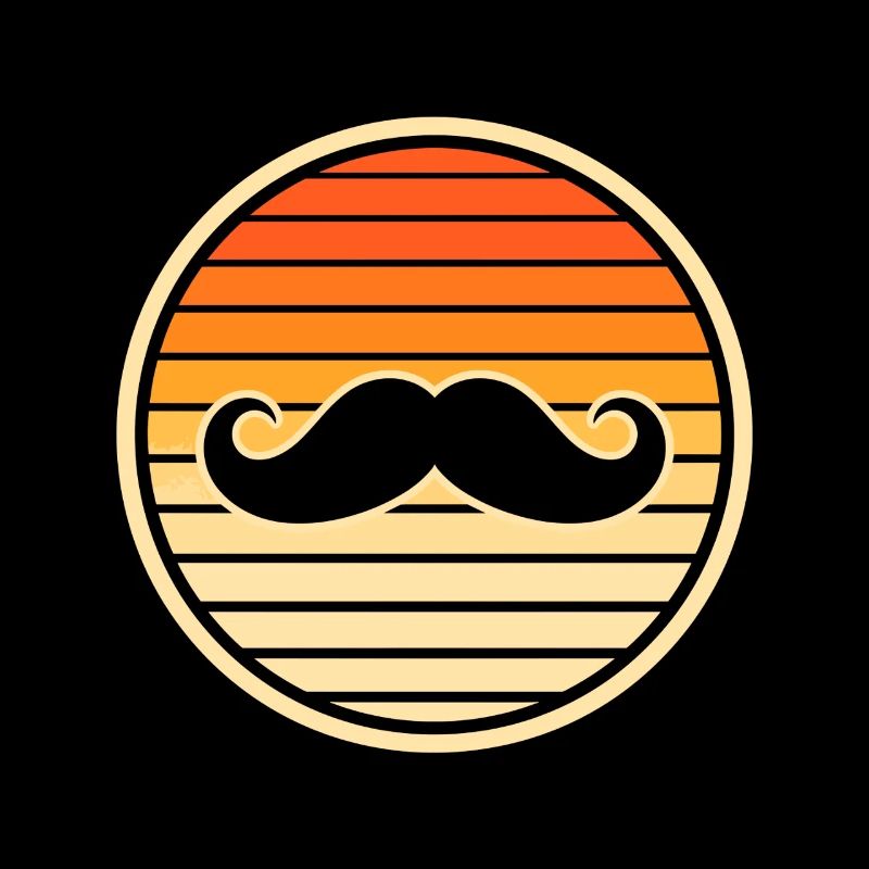 Retro trendiger Schnurrbart Sunset Hipster