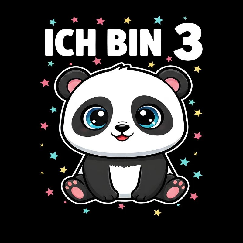 Ich bin 3 - Süßes Panda zum 3. Geburtstag
