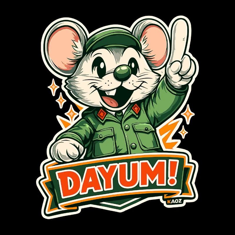 Dayum Mouse en uniforme vert