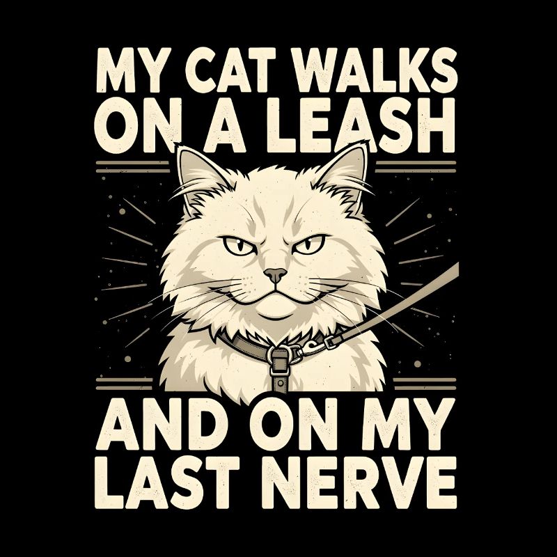 Cat on a leash is annoying | Cat humor