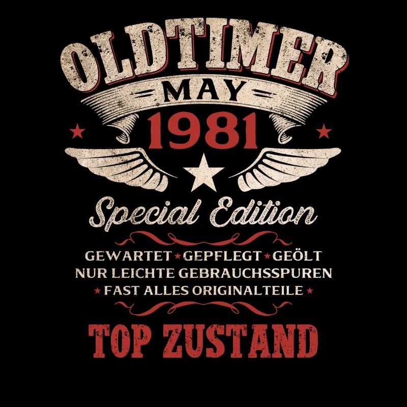 45. Geburtstag Geschenk Mann Oldtimer Mai 1981
