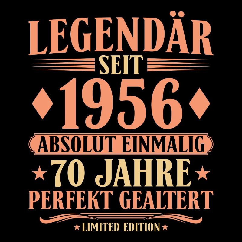 1956 Geboren - Absolut Einmalig 70. Geburtstag