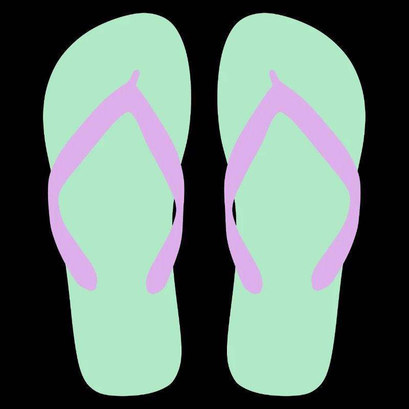 Mint Flip Flops Lavender Straps