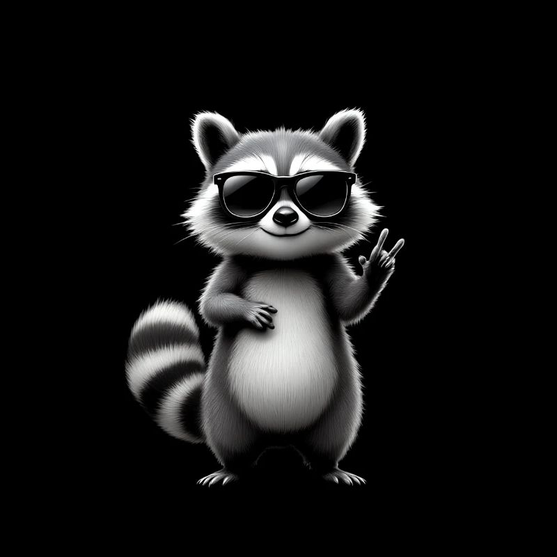 Waschbär mit Sonnenbrille