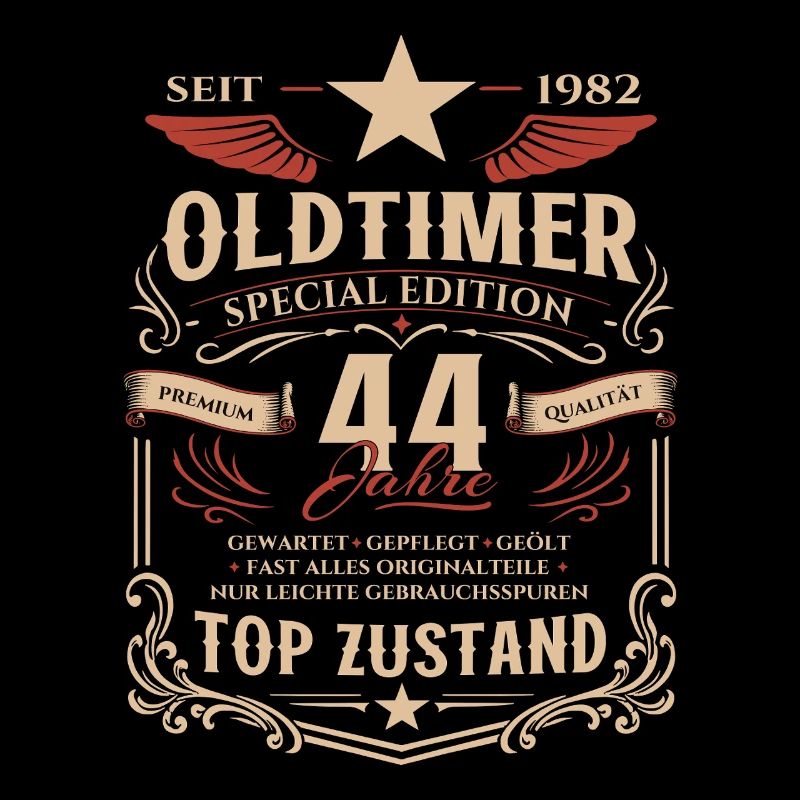 44. Geburtstag Geschenk Mann Oldtimer Vintage 1982