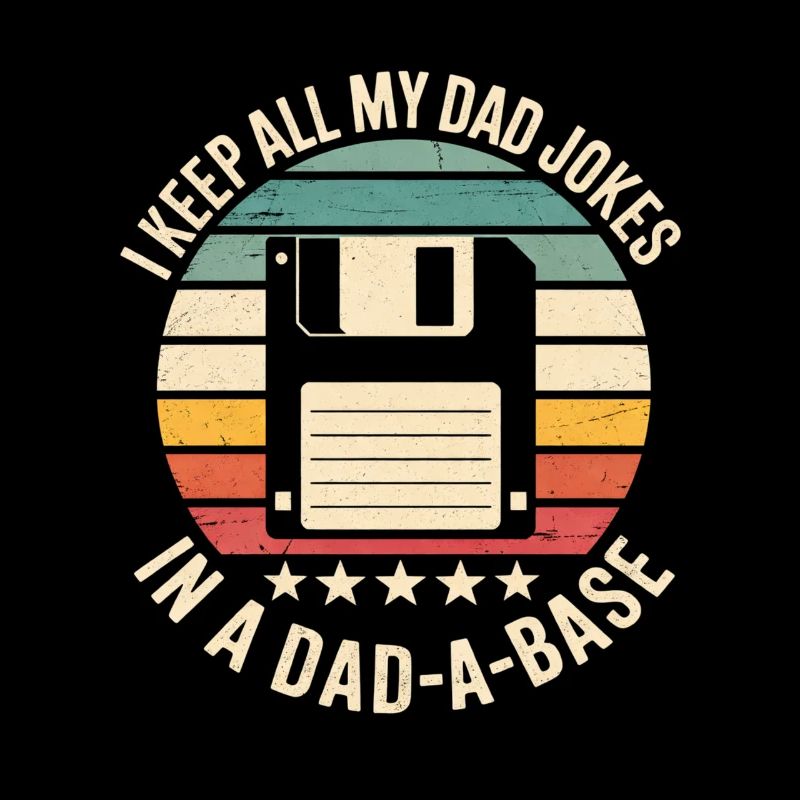 Retro Floppy Disk Humor Dad Jokes Database Database