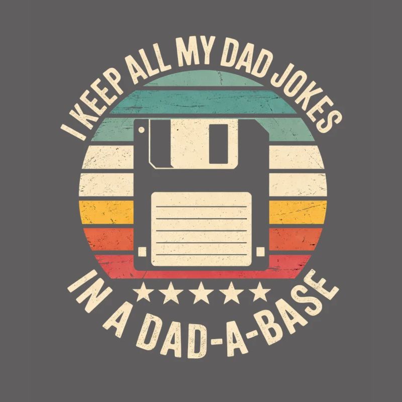 Retro Diskette Humor Dad Witze Database Datenbank
