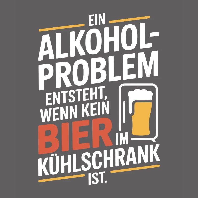 Bier Spruch Alkohol Problem Männerabend JGA Herren