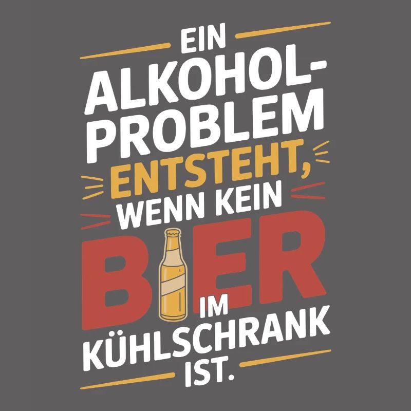 Bier Spruch Alkohol Problem Männerabend JGA Herren