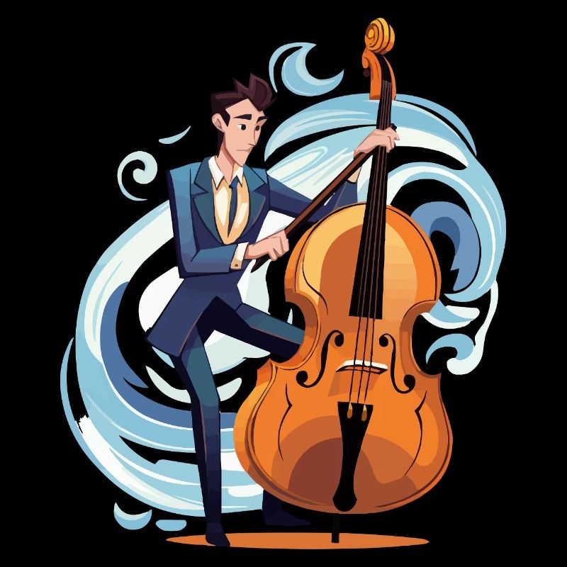 Violoncelle de jazz côtier dans la tempête