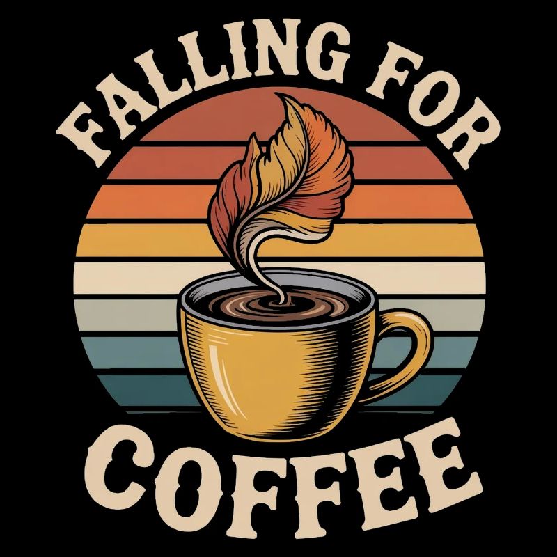 Falling For Coffee Retro Vintage Fall