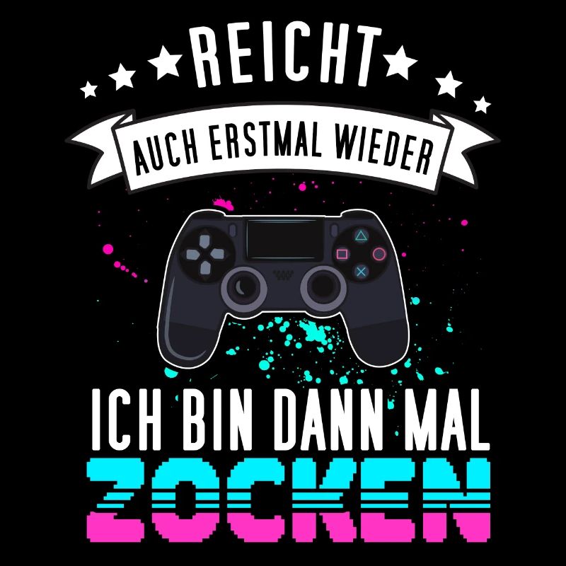 Gamer Design mit Controller - Funny Gaming Gamepad