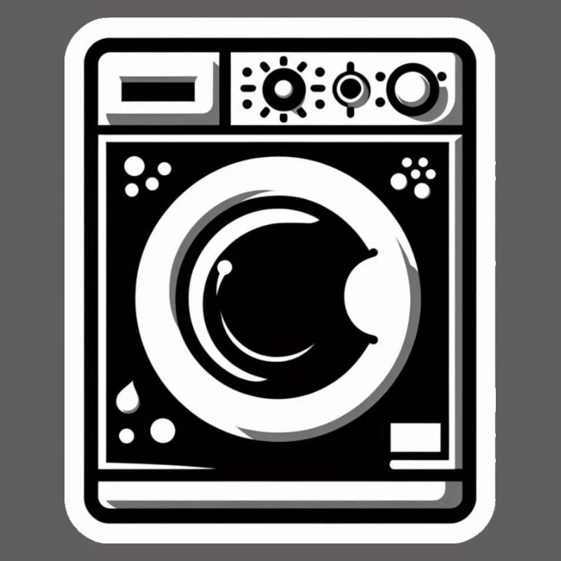 Washing machine black and white