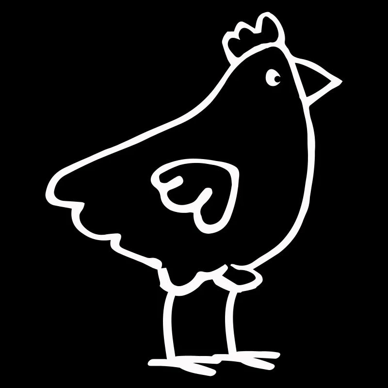Dessin minimaliste de poulet