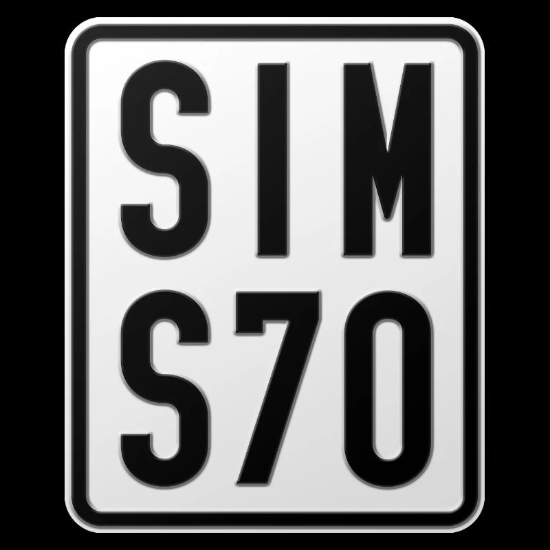 Simson S70 Moped Kennzeichen