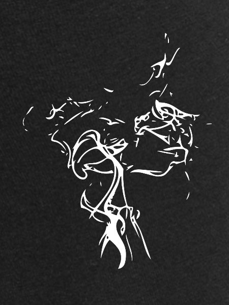 Abstrakte Linienkunst Glas