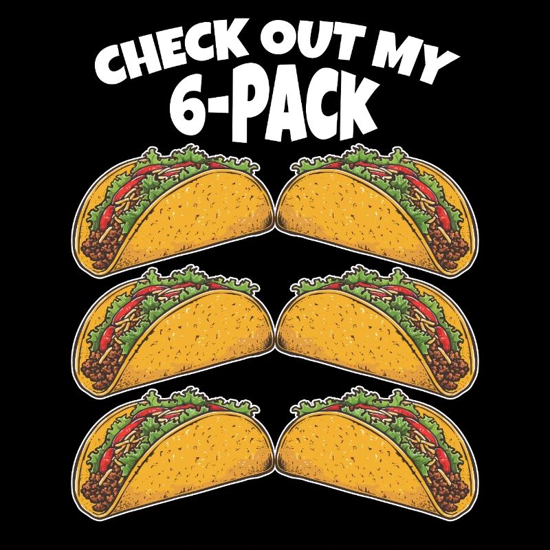 Pack de 6 tacos avec un dicton amusant
