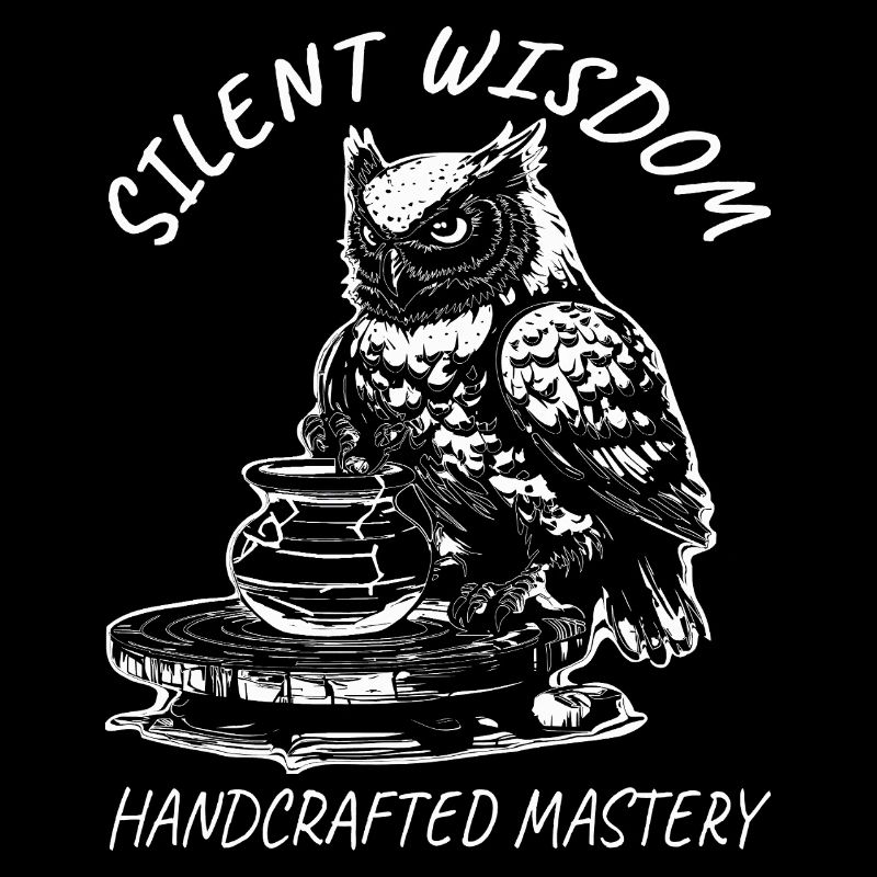 Silent Wisdom Pottery Owl