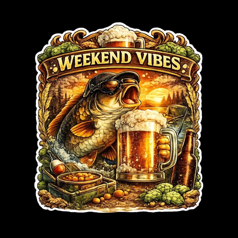 Ambiances du week-end – Drôle de pêche à la carpe Conception de bière