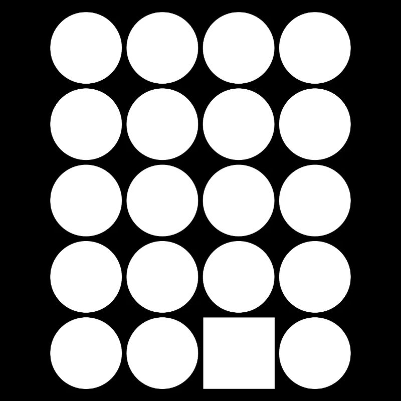 Polka Dot Grid with Accent Square